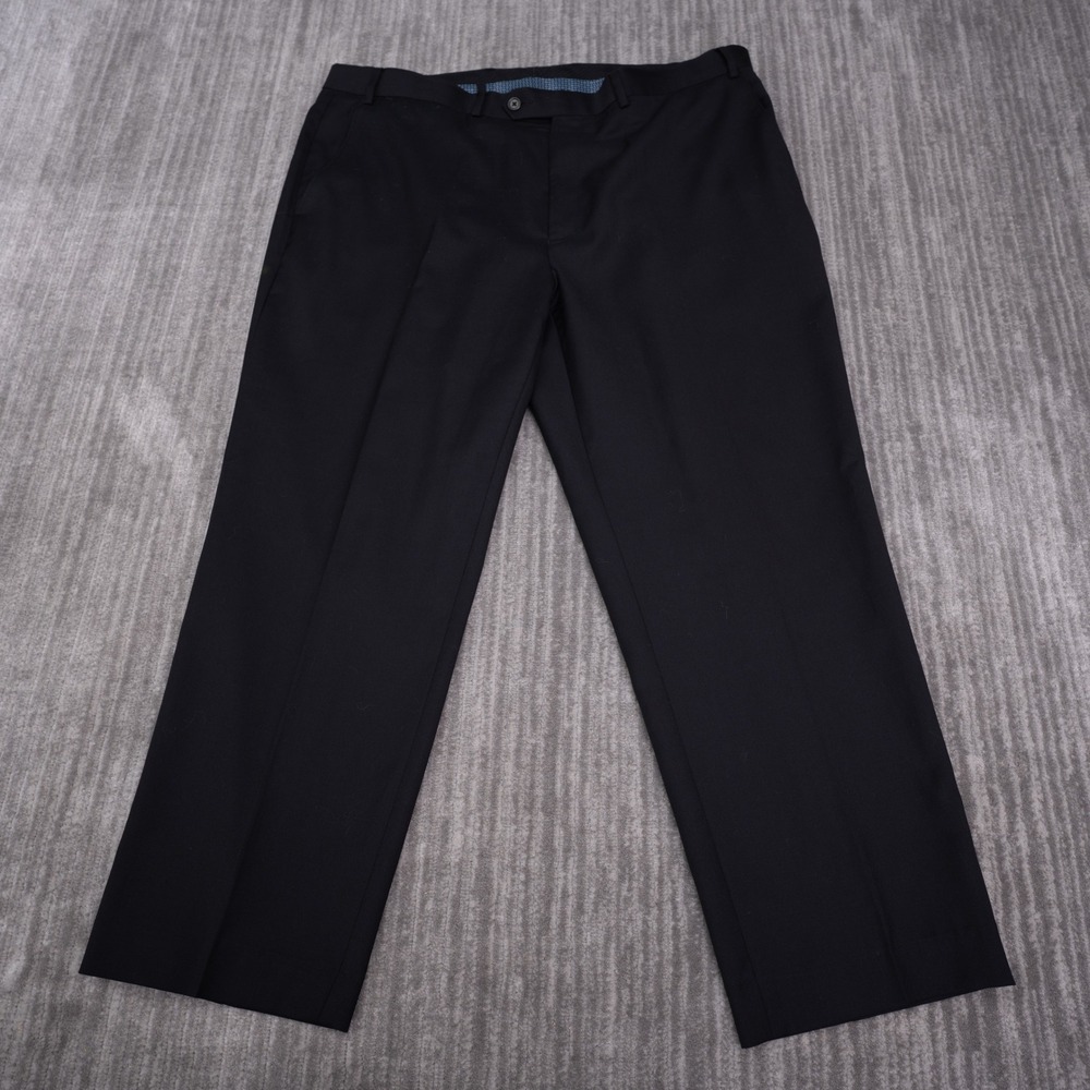 Lauren Ralph Lauren Dress Pants Mens 40x27 Black Excellent Wool Blend Stretch